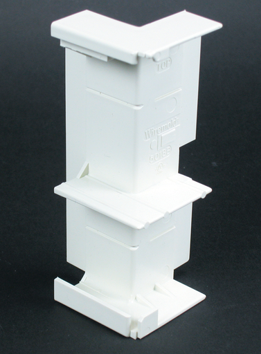 Product image for Wiremold 5018B 5-1/16" Non-Metallic Multiple Channel Raceway External Base Elbow