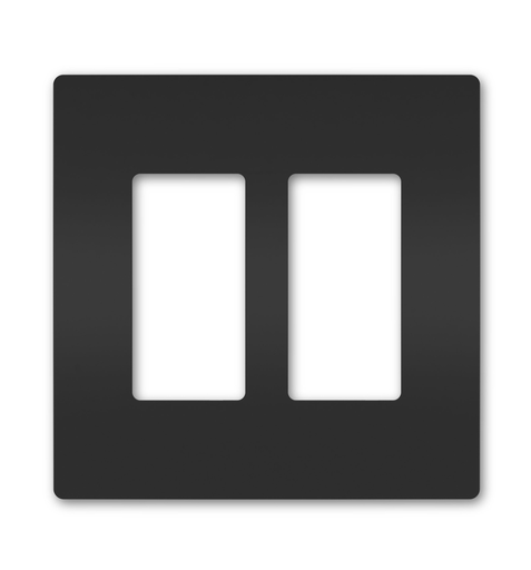 Pass & Seymour RWP262-BK 2Gang Screwless Wall Plate, Radiant® - Black Product image for Pass & Seymour RWP262-BK 2Gang Screwless Wall Plate, Radiant® - Black
