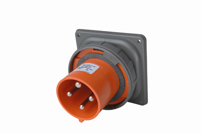 Product image for Pass & Seymour PS4100B12-W Three pole, Four wire, Pin & Sleeve Inlet. 100 amp, 125/250 V.