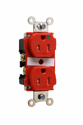Product image for P&S TR62HRED TR HOSP RECP 15A 125V