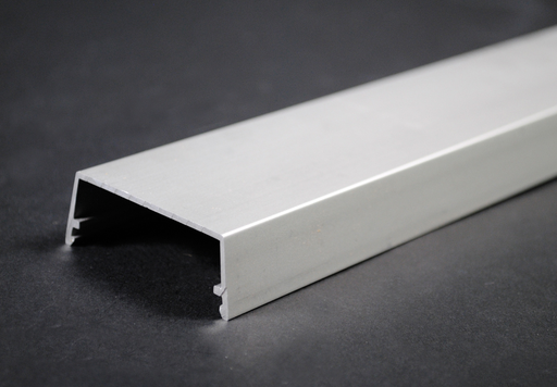 Product image for Wiremold AL2400C 5 Foot x 2" Satin Anodized Aluminum 1-Channel Raceway Cover