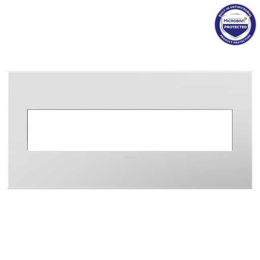 Product image for Pass & Seymour AWP5G-WHW1 5-Gang 2-Module Wall Plate - Gloss White on White