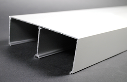 Wiremold ALA4800B-10 6 x 2-1/4 Inch Satin Anodized Aluminum 2-Channel Raceway 2-Compartment Base