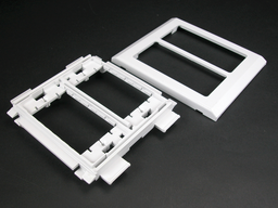 Product image for Wiremold 5450 6 x 5-5/32" Ivory Non-Metallic Multiple Channel Raceway Device Bracket