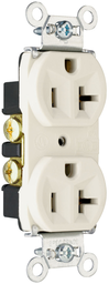 Pass & Seymour 5362-W Hard Use Spec Grade Duplex Receptacle Back & Side Wire 20Amp 125Volt, White
