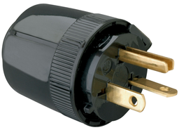 Pass & Seymour 5864-BK Straight Blade Plug 20A 250V Dead Front