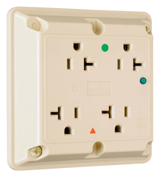 Pass & Seymour IG420-HBLSP Isolated Ground Hospital Grade TVSS Quad Receptacle, 20A 125V - Blue