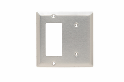 Pass & Seymour SS1426 2Gang Wall Plate, Blank / Decorator, Standard - 302/304 Stainless Steel