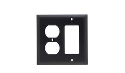 Pass & Seymour TP826-BK 2Gang Wall Plate, Decorator / Duplex Receptacle, Nylon, Standard - Black