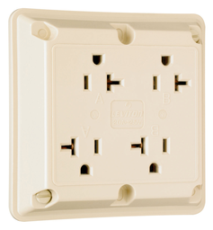 Pass & Seymour 420-I Quad Receptacle 20A 125V - Ivory