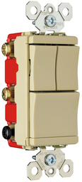 Pass & Seymour PS8111-20I Decorator Combo Switch, 3 Switches - Ivory