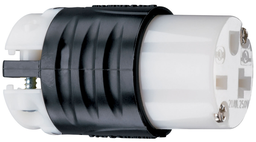 Product image for Pass & Seymour PS5469-X 20Amp 250V, Straight Blade Connector, 2Pole 3Wire, Black & White