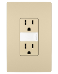 Pass & Seymour NTL-885TRICC6 15A 125V Tamper-Resistant Duplex Outlet w/ LED Night Light - Ivory