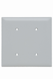 Pass & Seymour TP24-W 2Gang Wall Plate, Blank, Nylon, Standard - White