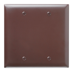 Pass & Seymour TP23 2Gang Wall Plate, Blank, Box Mount, Nylon, Standard - Brown