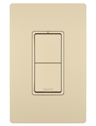 Product image for Pass & Seymour RCD11I Combination Switch, (2) Single Pole, 15A 120V - Ivory