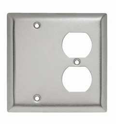 Pass & Seymour SS138 Smooth Metal Wall Plate 1Gangblank 1Gang Duplex 302 Stainless Steel