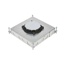 Wiremold RFB4E 13-1/8 x 13-1/8 x 4-1/16" Steel Rectangular Recessed Floor Box
