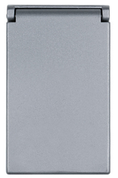 Pass & Seymour 4512 WeatherproofHeavy CastAluminum Cover Decorator/Ground Fault Circuit Interrupter Vertical - Gray