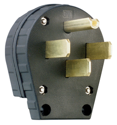 Pass & Seymour 3867 30/50 Amp, 125/250Volt, Angle Plug, Black