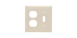 Pass & Seymour SP18-LA 2Gang Wall Plate, Toggle/Duplex, Standard - Light Almond