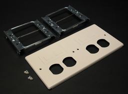 Wiremold V4047-2BBFF 4047-Series Four-Gang Cover Two Duplex and Two Modular Furniture Openings