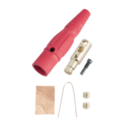 Pass & Seymour PS40-MB-R Male Cam Device Plug, 400A 600V, Cable Size 2/0-4/0 - Red