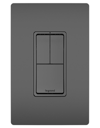 Pass & Seymour RCD113BK Radiant Combination (2) Single Pole and (1) 3-Way Switches, 15A 120V - Black