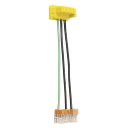 Pass & Seymour PTS6-STR3277BP 15/20 Amp 277 VAC 1-Pole 3-Wire Stranded Green/Brown/Brown Polycarbonate AC Switch Connector