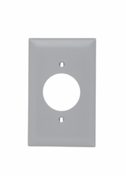 Product image for Pass & Seymour TP720-GRY 1Gang Wall Plate, 1.5938" Power Outlet Receptacle, Nylon, Standard - Gray