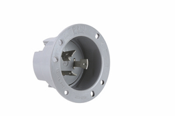 Pass & Seymour L530-FI Turnlok Flanged Inlet, 3wire, 30amp 125V - Gray