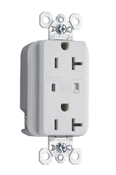Pass & Seymour 5362-WSP Surge Protective Extra Heavy-Duty Duplex Receptacle, Back & Side Wire, 20A 125V - White