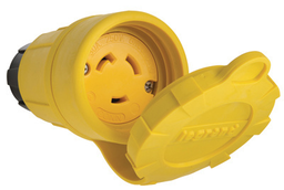 Pass & Seymour 29W48 Turnlok&#174; Watertight Connector, 30A 250V, L6-30R, NEMA 4X/6P, IP65/66/67 - Yellow
