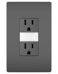 Pass & Seymour NTL885TRBKCC6 15A 125V Tamper-Resistant Duplex Outlet w/ LED Night Light - Black