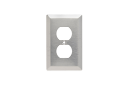 Pass & Seymour SSJ8 Duplex Receptacle Wallplate, Jr-Jumbo, 1-Gang, 302/304 Stainless Steel