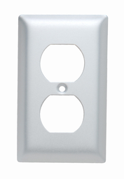 Pass & Seymour SA8 1Gang Wall Plate, Duplex, Standard - Aluminum