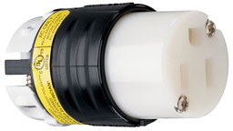 Pass & Seymour PS5269-XGCM Straight Blade Connector, 3W 15A 125V