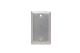 Pass & Seymour SL13 Smooth Metal Wall Plate, 1Gang Blank, Box Mounted, 430 Stainless Steel
