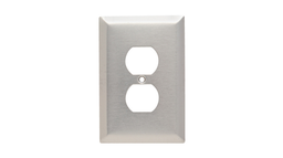 Pass & Seymour SSO8 1Gang Wall Plate, Duplex Receptacle, Jumbo - 302/304 Stainless Steel