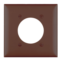 Pass & Seymour TP703 2Gang Wall Plate, 2.1563" Power Outlet Receptacle, Nylon, Standard - Brown