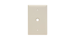 Pass & Seymour SPJ11-LA 1-Gang 1-Telephone/Cable Light Almond Smooth Thermoset Plastic Junior-Jumbo Communication Wallplate