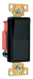 Pass & Seymour 2621-BK Single Pole, Back and Side Wire, Decorator Switch, 20 amps, 120/277V -Black