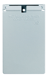 Pass & Seymour CA26-BRV Cast Weatherproof Cover Decorator or Ground Fault Circuit Interruptor Vertical, 1 Self Closing Lid - Bronze