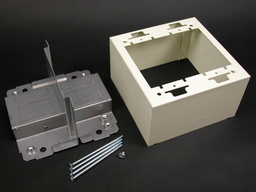 Wiremold 2444D-2NFW 2400D-Series Divided Device Box Fitting, Fog White