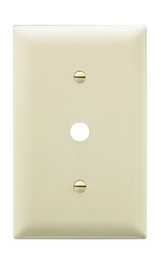 Pass & Seymour TP12-W Single Gang Wallplate, Single Telephone/Cable Outlet 13/32 Hole, White