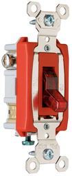 Pass & Seymour PS20AC1-RPL 1pole Pilot Lighted Switch, Back & Side Wire, 20A 120V - Red
