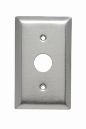 Pass & Seymour SS730 1Gang Wall Plate, Phone/Cable, 5/8" Hole, Standard - Stainless Steel