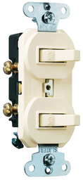 Pass & Seymour 696-LAG 15 Amp 120/277 VAC 1-Pole 3-Way Light Almond Grounding Duplex Combination Switch