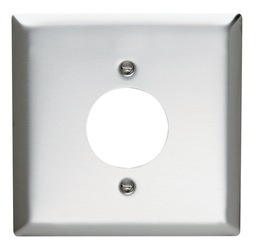 Pass & Seymour SS710 2Gang Wall Plate, 1.5625" Power Outlet Receptacle, Standard - 302/304 Stainless Steel