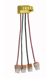 Pass & Seymour PTS6-SOL4BP PlugTail&#8482; Connector, 3Way Switch, 4-wire Solid, 6" w/ 4-port Push-In Connector